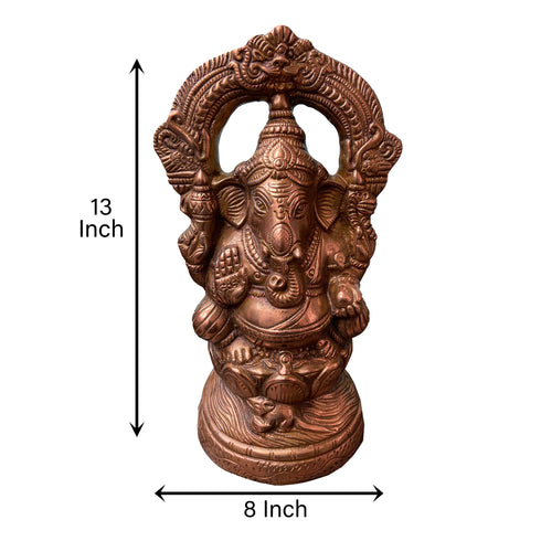 Bronze Idol Lord Ganapathi with Arch